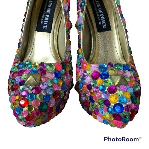 Haus of Price Women’s Size 7.5 Dazie Stilettos Multicolor Bling Designer Heels - Picture 5 of 16